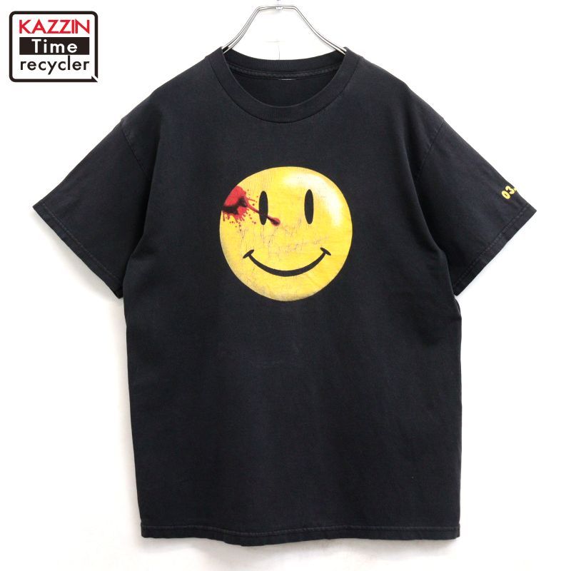 00s MARVEL D.C.Comic ぶち抜きスマイル ムービーTシャツ メンズ Mサイズ相当