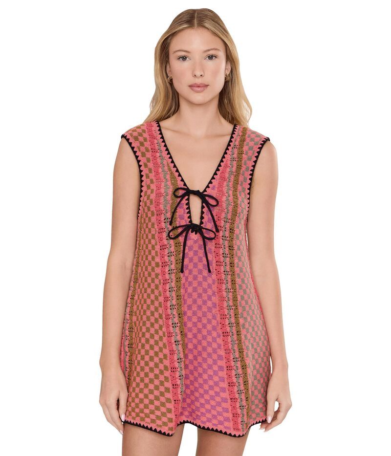 フリーピープル レディース トップス ワンピース ミニ Free People Amalfi Twist Mini Pink Pop Combo ピンク
