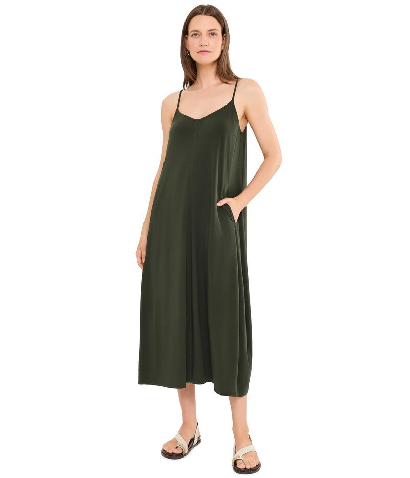 エイリーンフィッシャー レディース トップス ワンピース ニット ジャージー Eileen Fisher Fine Stretch Jersey Knit Fullength Cami Dressea 34,970円