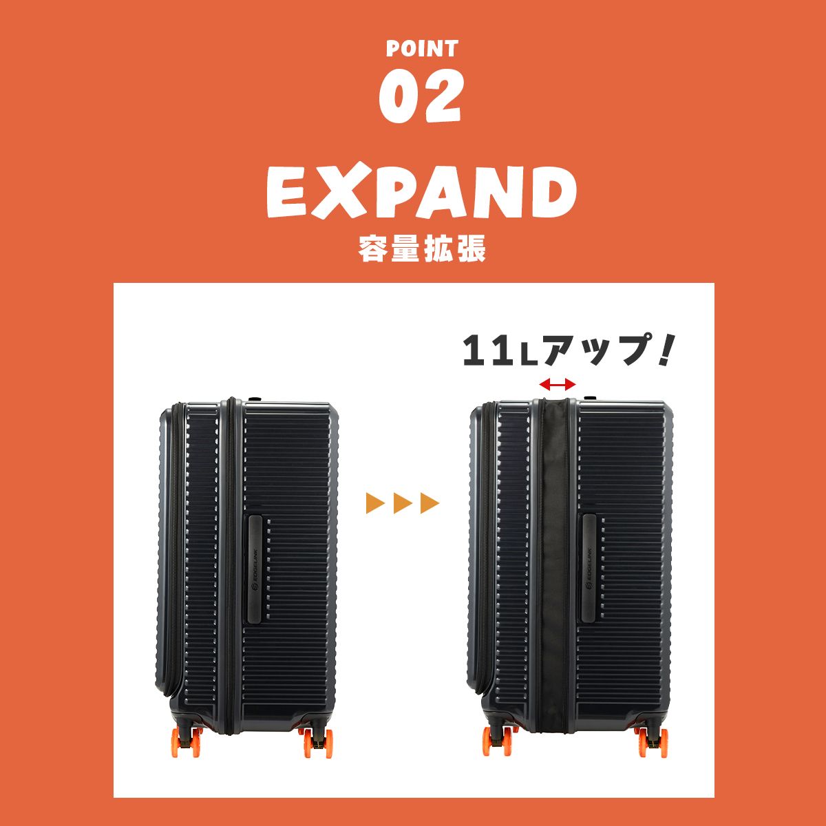 新商品/エース/エッジリンク/クルーズボックス グリント SB/スーツケース/74L/EX【edgelink-09392】