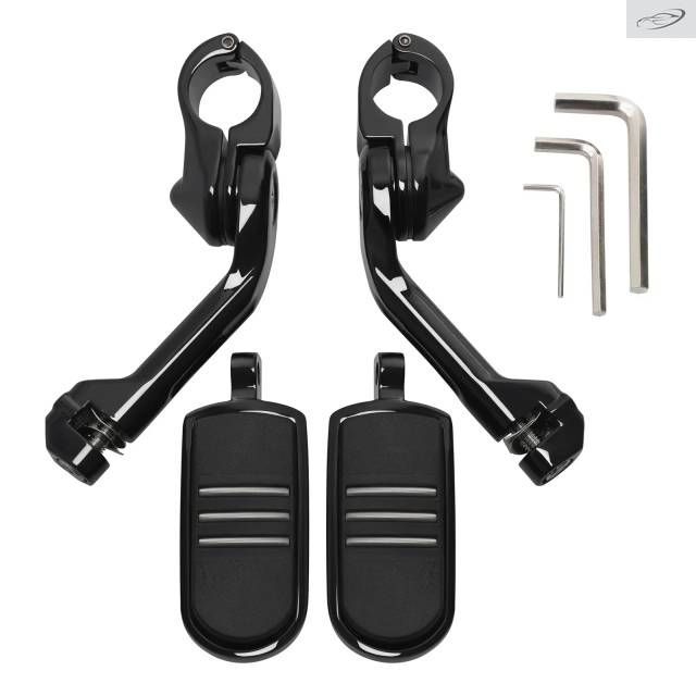 Motorcycle 1.25インチ 32mm Long AngLED Highway Foot Pegs Harley Touring Road King Electra Glide 9,950円