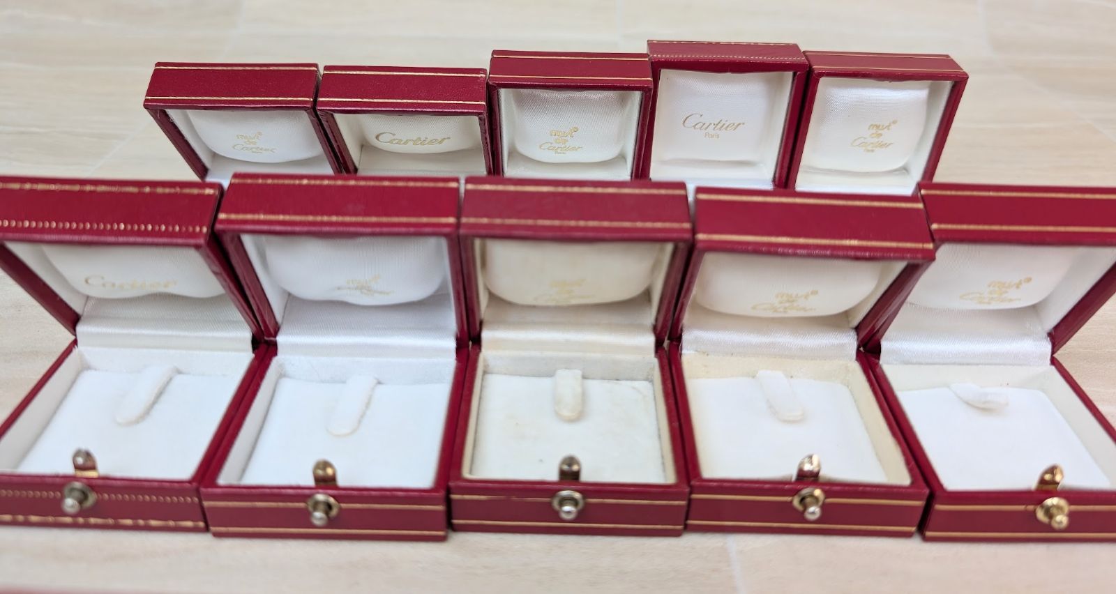 Cartier カルティエ 空箱 27個 大量 まとめ 大量 まとめ売り セット Cartier カルティエ リング 指輪 アクセサリー