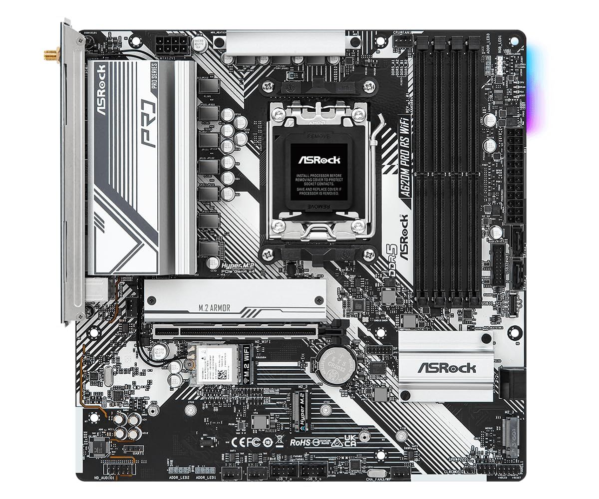ASRock A620M PRO RS WiFiは、AMD Socket AM5 Ryzen 7000シリーズプロセッサをサポート。 31,220円