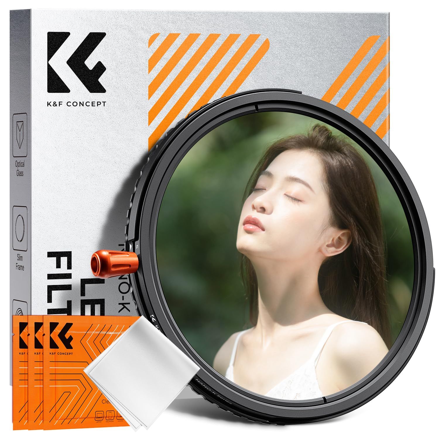 K&F CONCEPT 52mm 3in1多機能 フィルター 可変ND CPL ブラックミストフィルター