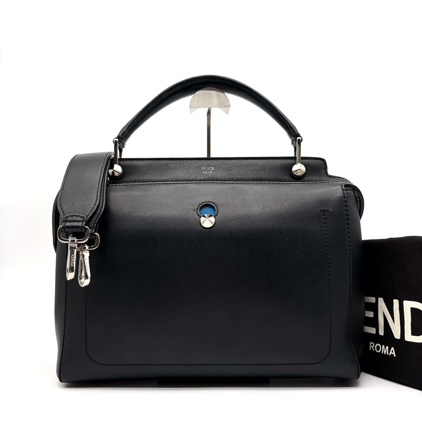 美品 フェンディ FENDI ドットコム ミディアム 2way ハンドバッグ 