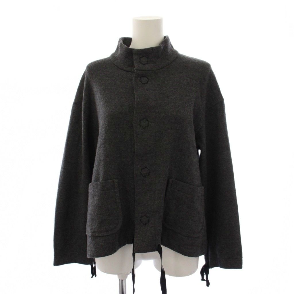 トリココムデギャルソン tricot COMME des GARCONS AD2010 ジャケット スタンドカラー ウール グレー TF-T050 /BM