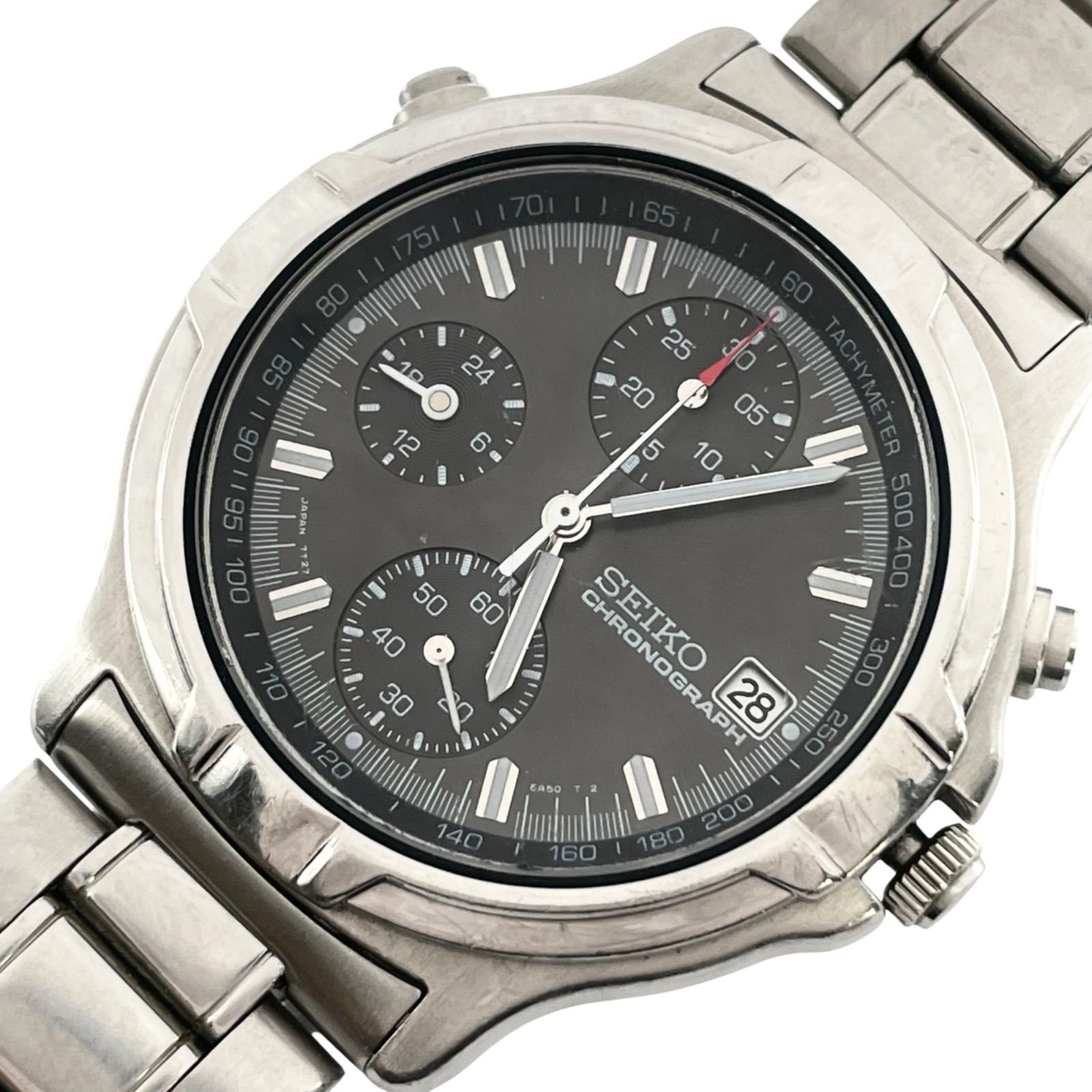 稼働/新品電池 SEIKO セイコー 腕時計 スピードマスター クロノグラフ 
