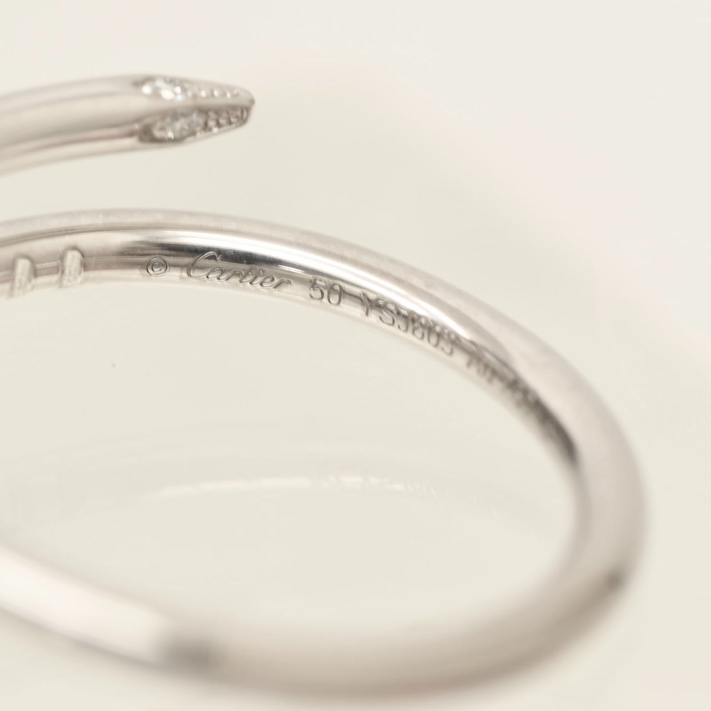 cartier カルティエ 750 ジュストアンクル リング #50 指輪 3.4g K18WG