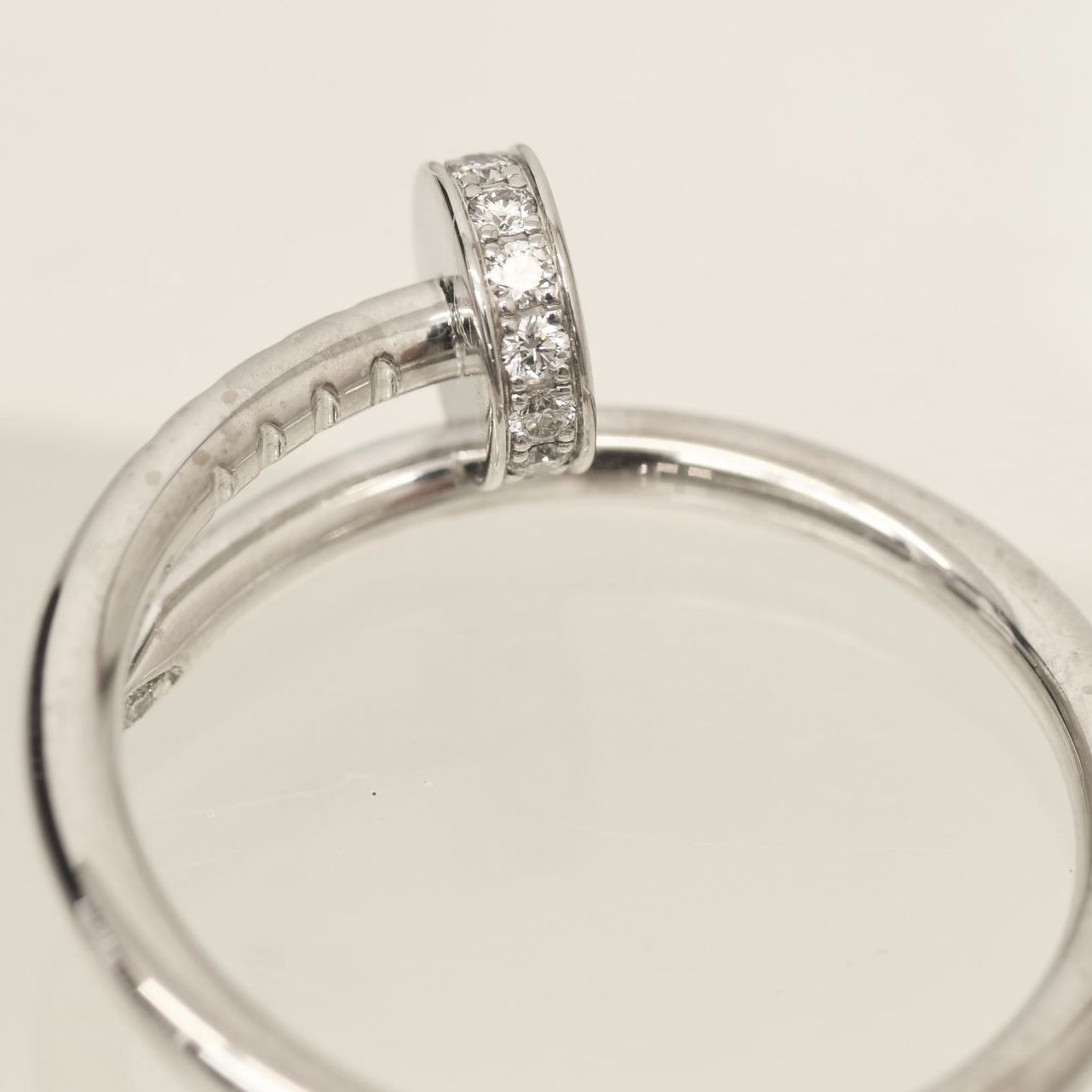 cartier カルティエ 750 ジュストアンクル リング #50 指輪 3.4g K18WG