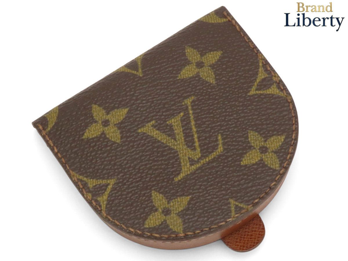 ルイヴィトン LOUIS VUITTON モノグラム ポルト モネ キュヴェット 馬蹄型 コインケース 小銭入れ 財布 ダークブラウン PVC レザー M61960