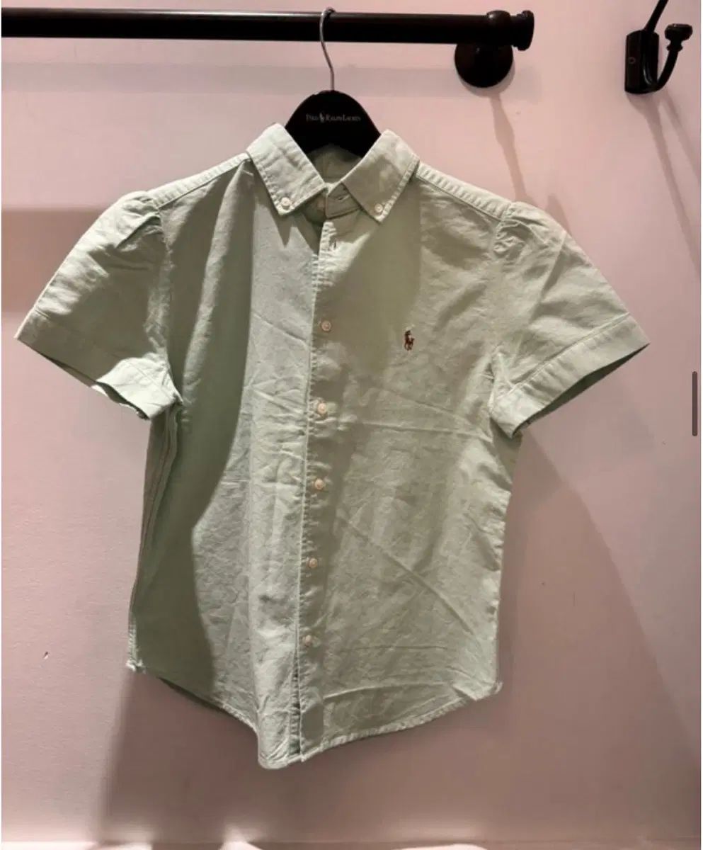 定価17万円 ポロ ラルフローレン ミントグリーン パフ 半袖 シャツ XS
