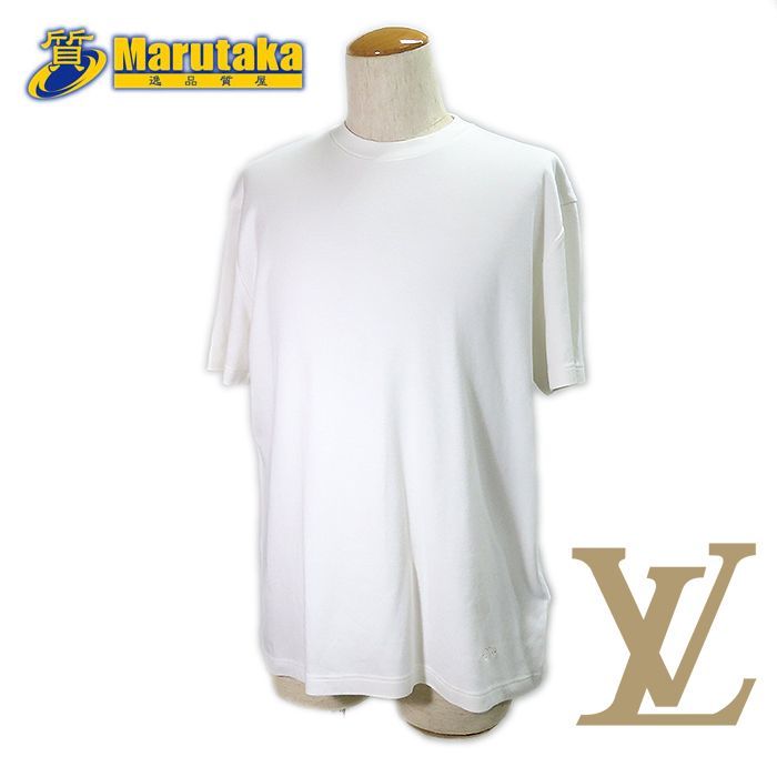 【 ルイヴィトン 】 LOUIS VUITTON 半袖 Tシャツ Lサイズ LV RM261MF カットソーホワイト白 中古 26k263-2 逸品質屋 丸高 甲子園店 送料無料 実店舗あります ブランド アパレル 古着 衣類 服 カジュアル ファッション