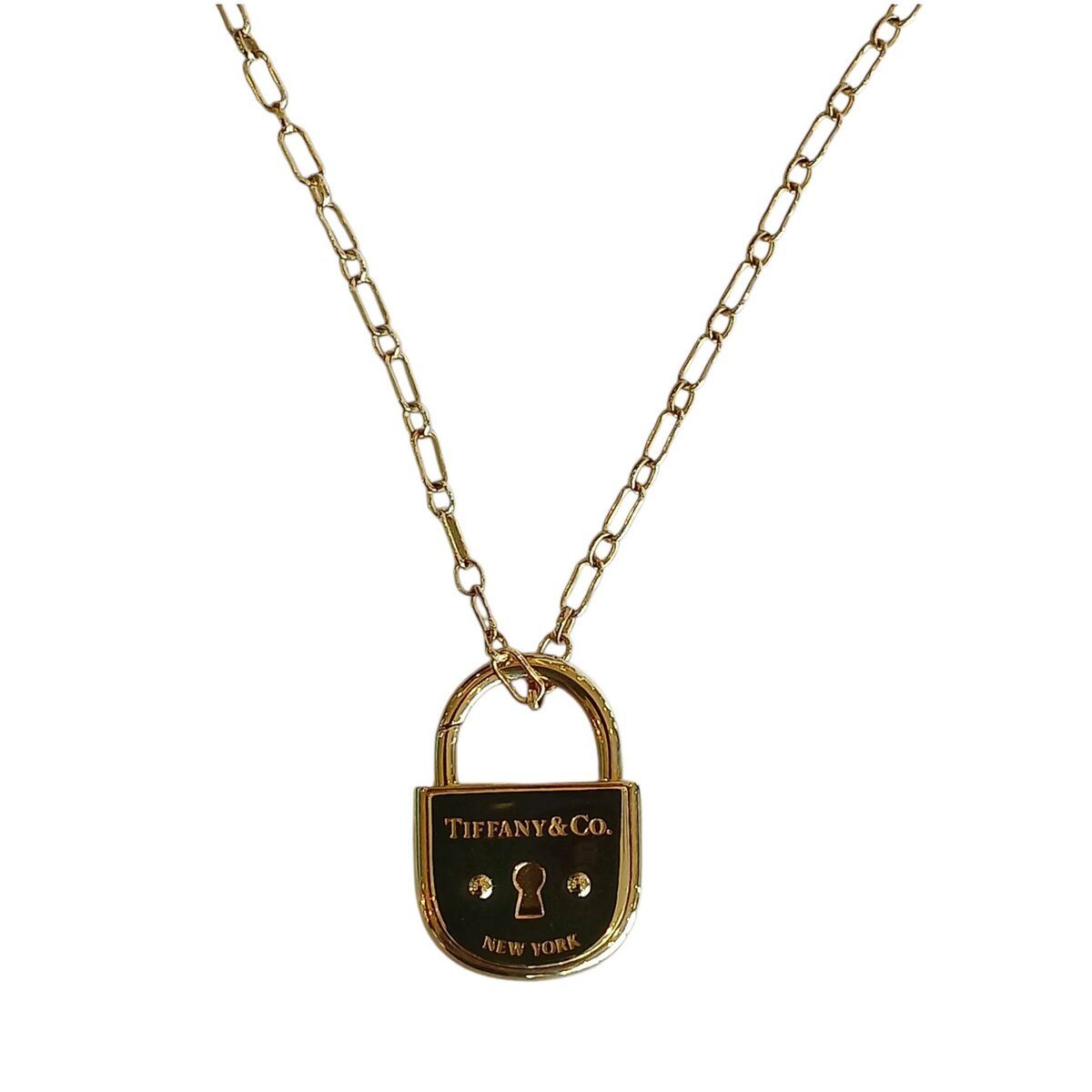 TIFFANY&Co. ティファニー 1837 ロック ネックレス ユニセックス K18イエローゴールド 鍵 中古