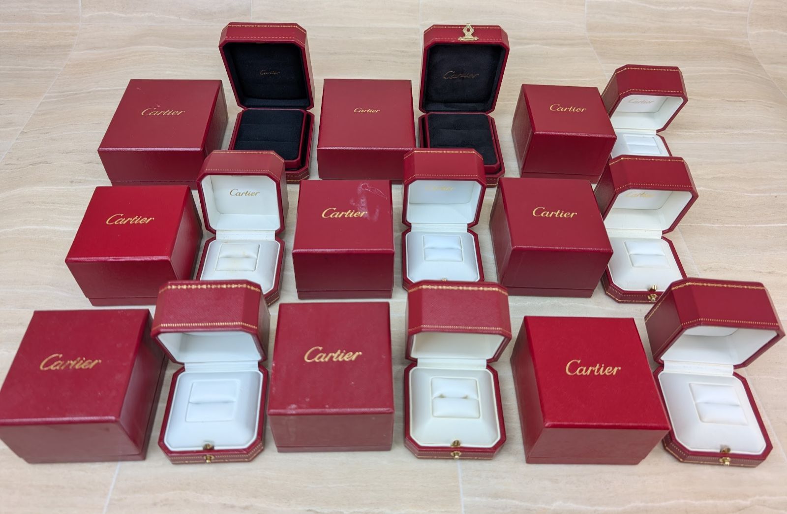 Cartier カルティエ 空箱 リングケースセット 3セット まとめ売り セット 大量 まとめ売り Cartier カルティエ リング 指輪 アクセサリ