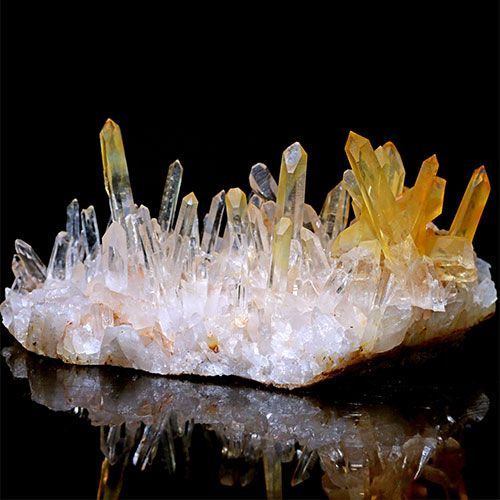 〔D495-11〕High Quality 希少 アーカンソー州産 ゴールデンヒーラー クラスター 水晶 Arkansas Golden Healer
