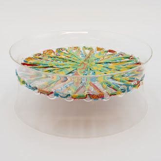 【美品】Andrea Anastasio / アンドレア・アナスタシオ / アクセサリーケース / φ32㎝ / Cassinaにて購入 / オブジェ / アート / ガラス / クリア / マルチカラー 28,600円
