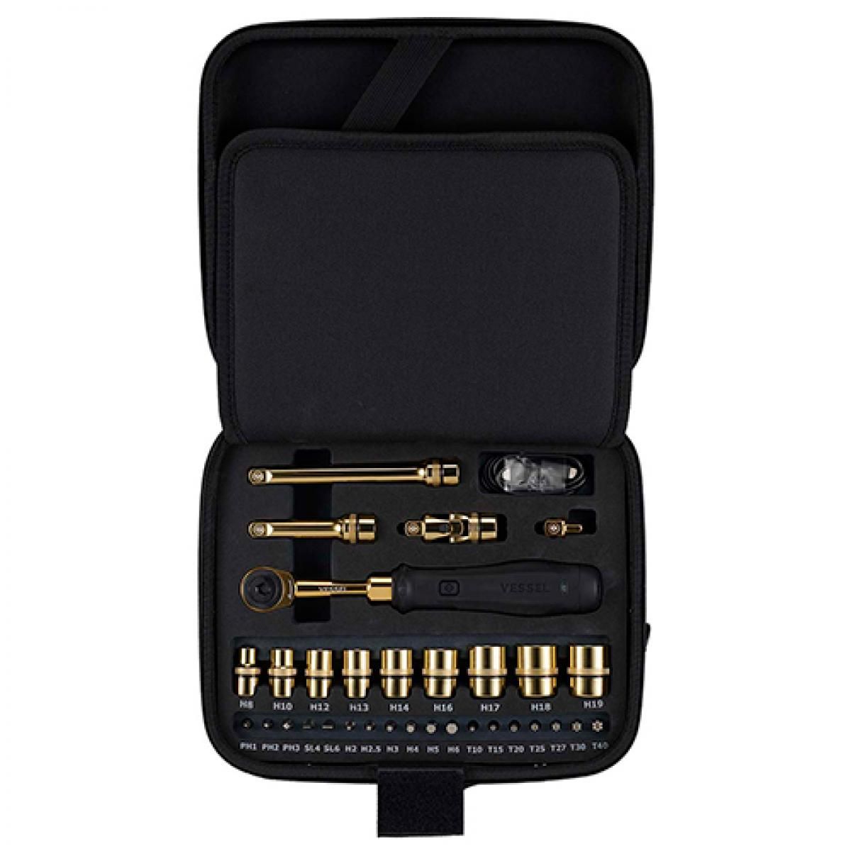 【在庫有・即納】ベッセル 電動スリムラチェット 限定ＧＬ 110周年記念限定 USB-C対応 ケース付き キャリングケース入り コンパクト 工具