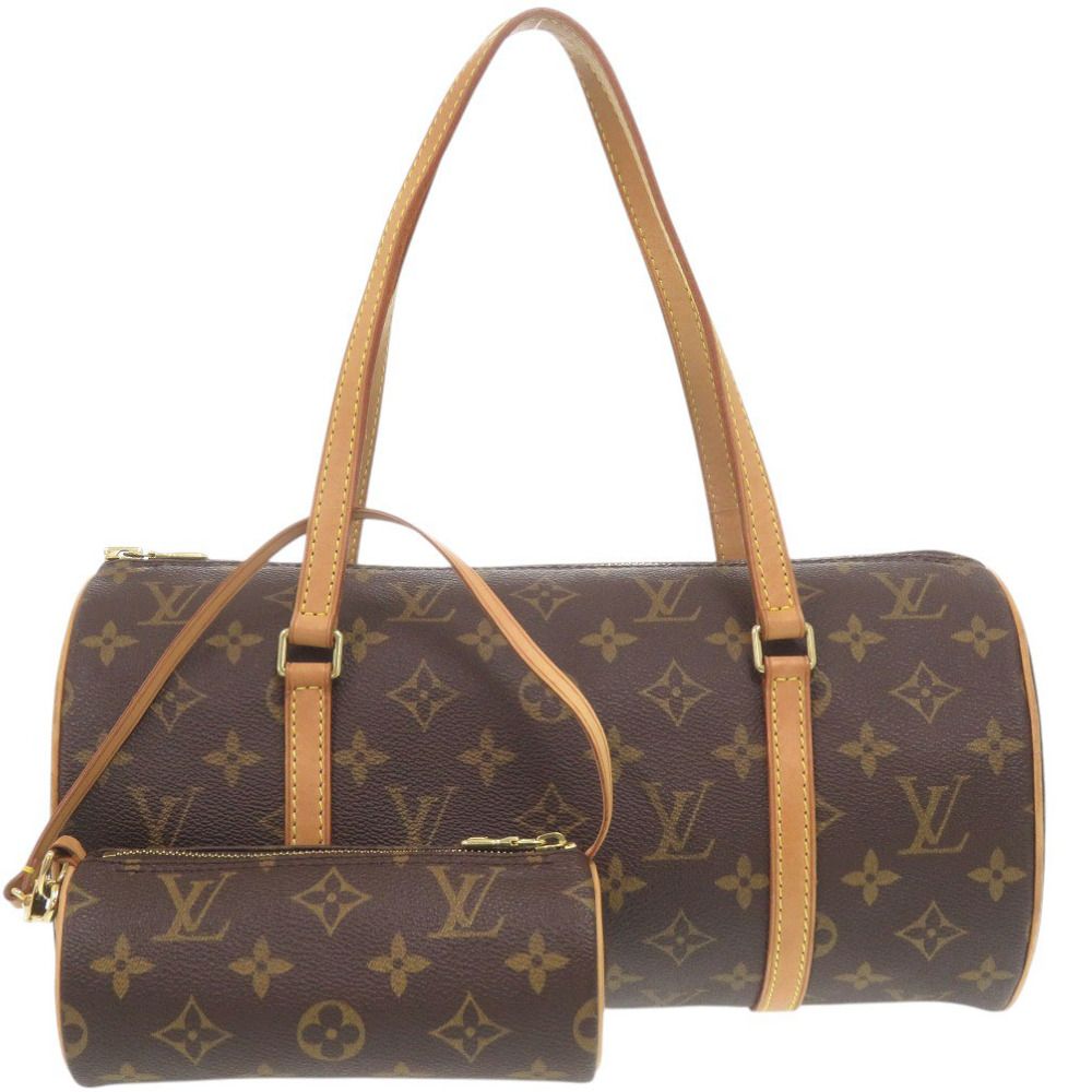 美品 ルイ ヴィトン パピヨン30 ポーチ付 モノグラム M51385 ハンドバッグ LV 0089 LOUIS VUITTON