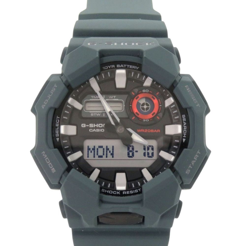 未使用 カシオ G-SHOCK GA-010-2AJF 樹脂 ブラック グリーン クオーツ アナログ デジタル 腕時計 黒 Gショック 1609 CASIO