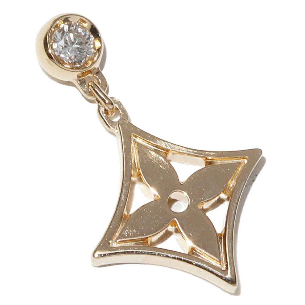 ルイヴィトン ピアス K18YG ダイヤ1P(0.04ct) ピュス モノグラム イディール ピアス シングルピアス 片方のみ Q96168 68,145円
