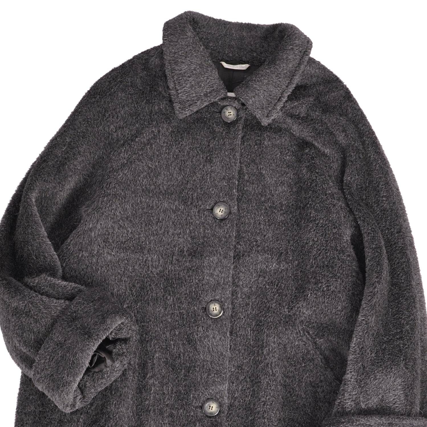 美品 マックスマーラ Max Mara コート 白タグ ロングコート シャギー