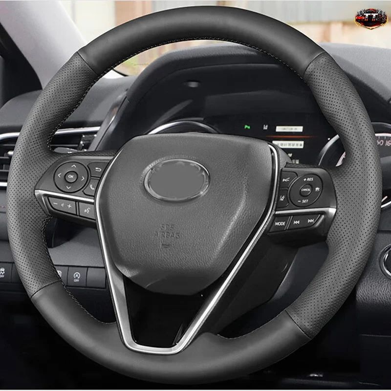 IZE 快適レザー製カーハンドルカバー トヨタ カムリ 2018-2019 アバロン 2019 RAV4 2019 カローラ 2019-2020