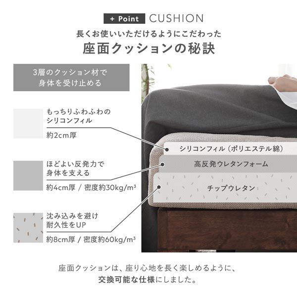 あぐらがかける2人掛けソファ アイボリー 天然木脚 洗えるカバー 脚取り外し可 モジュール式【アイボリー・ソファ単品】