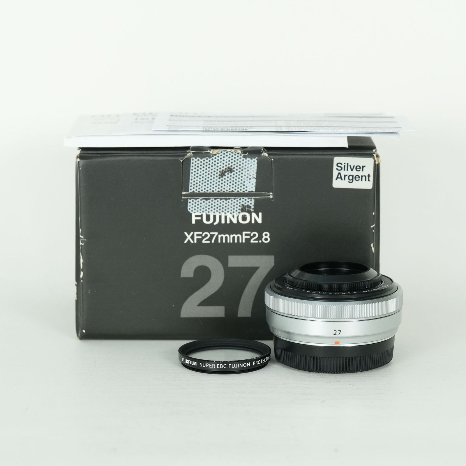 [美品 | 純正フィルター付] FUJIFILM XF27mm F2.8 シルバー | 富士フイルムXマウント