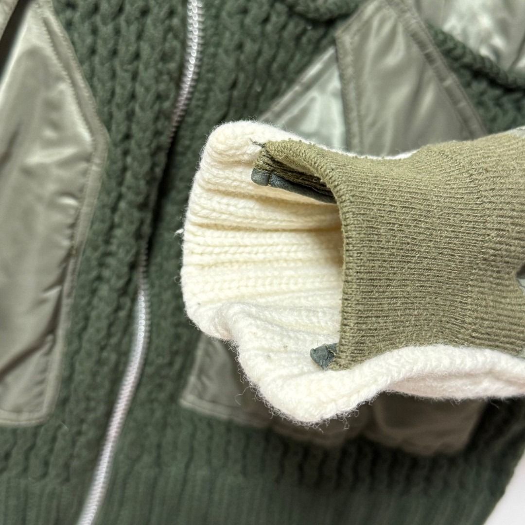 sacai サカイ ケーブルニット ドッキング MA-1ジャケット - メルカリ