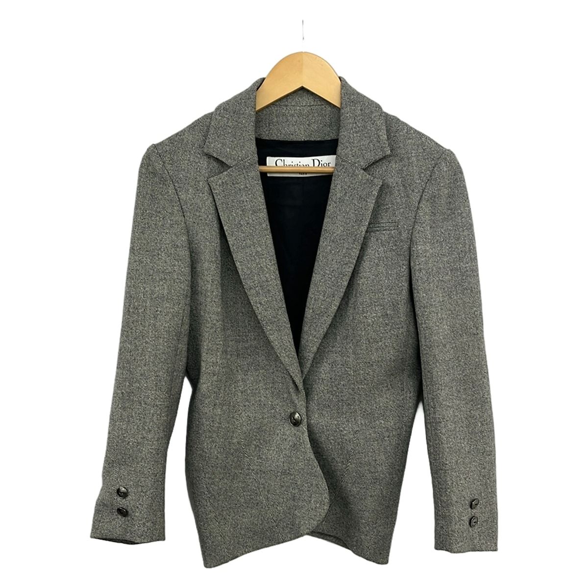DIOR/ChristianDior(ディオール/クリスチャンディオール) ジャケット サイズUSA6 M レディース美品 - 3H12022281 白×グレー 長袖/春/秋