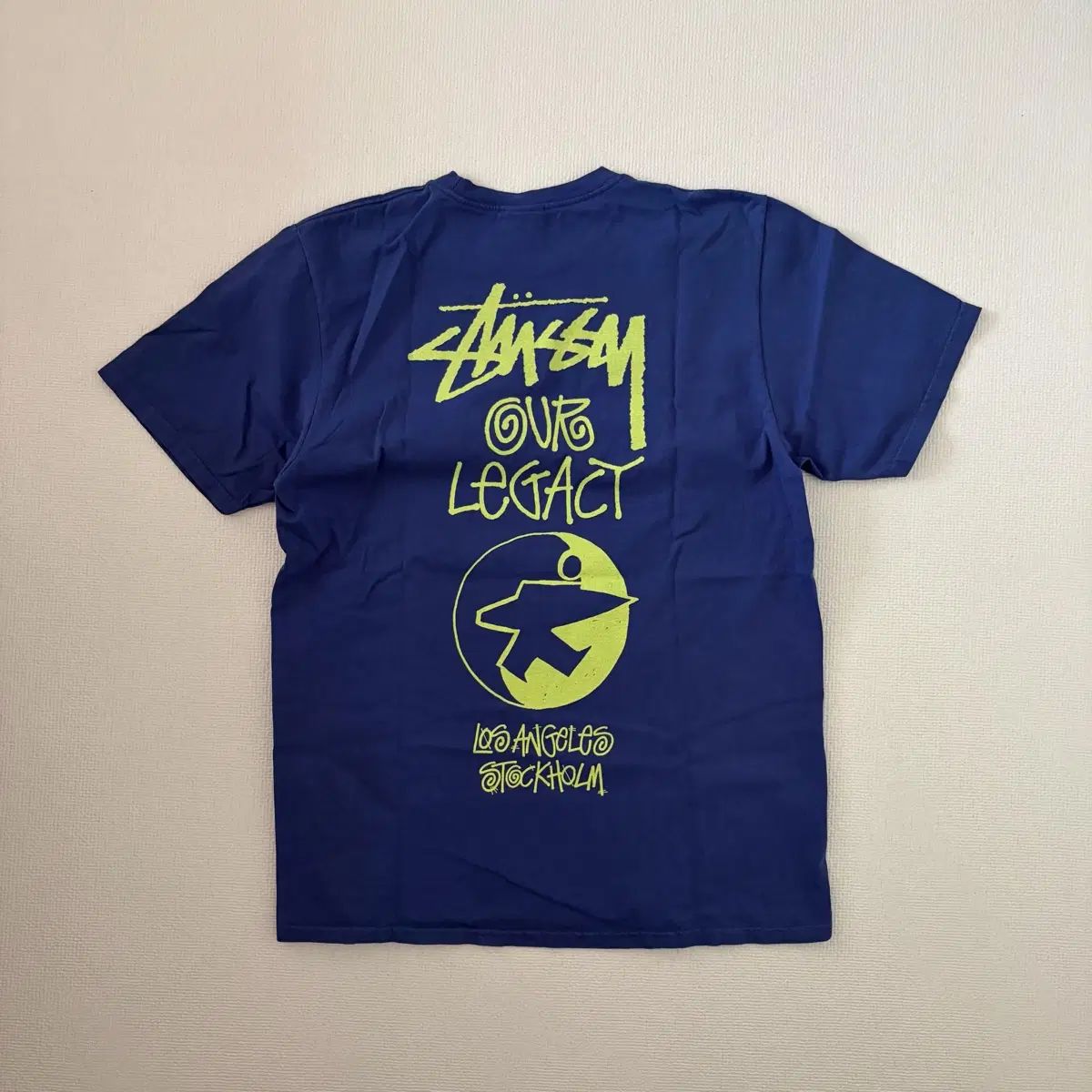STUSSY x OUR LEGACY サーフマン ピグメント ダイド Tシャツ ブルーベリー 17,022円