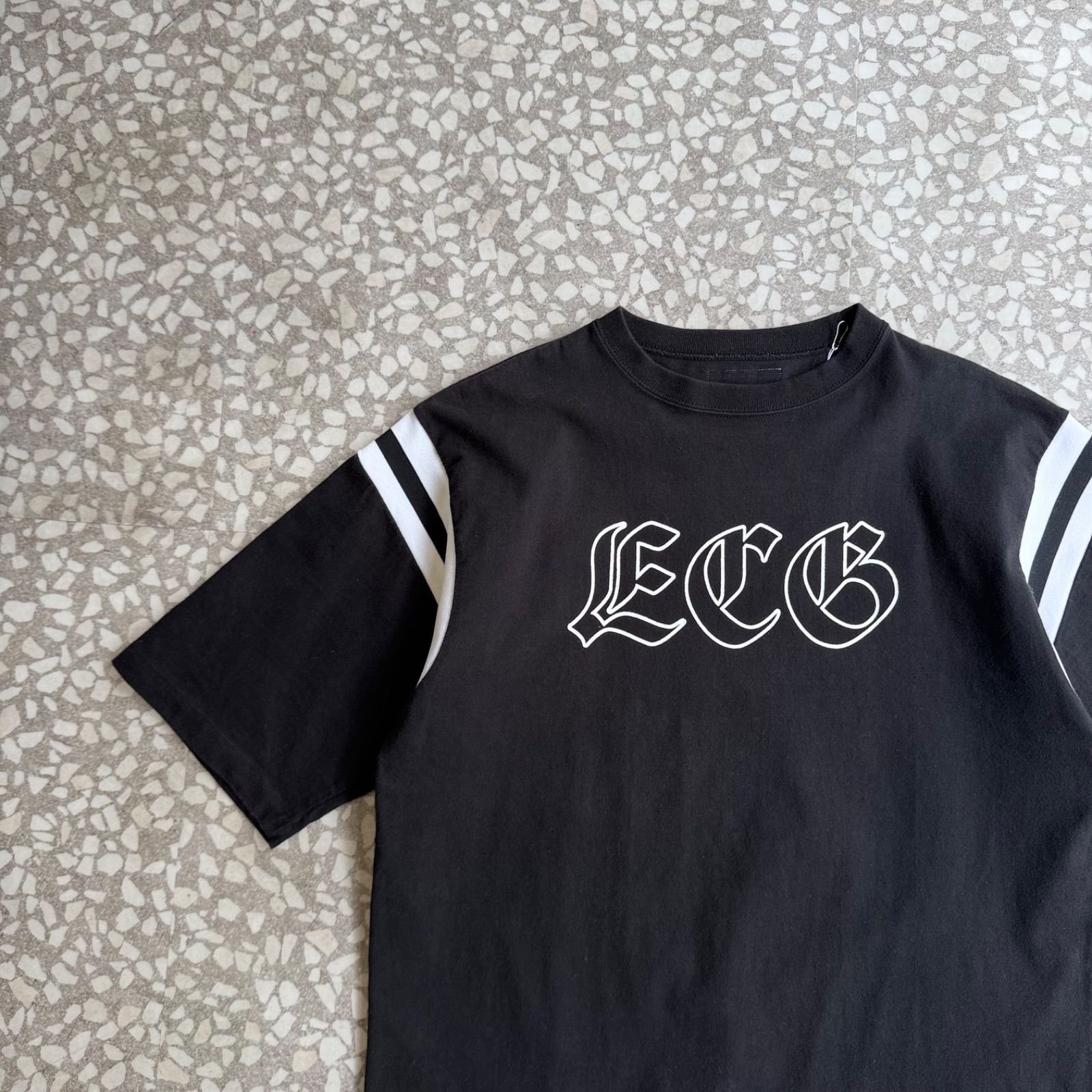 [ Archive アーカイブ Y2K ]GOODENOUGH / 1997y old English Tee グッドイナフ　エレクトリックコテージ　オールドイングリッシュ　フットボールシャツ　半袖T ストリート　アーカイブ　裏原　藤原ヒロシ