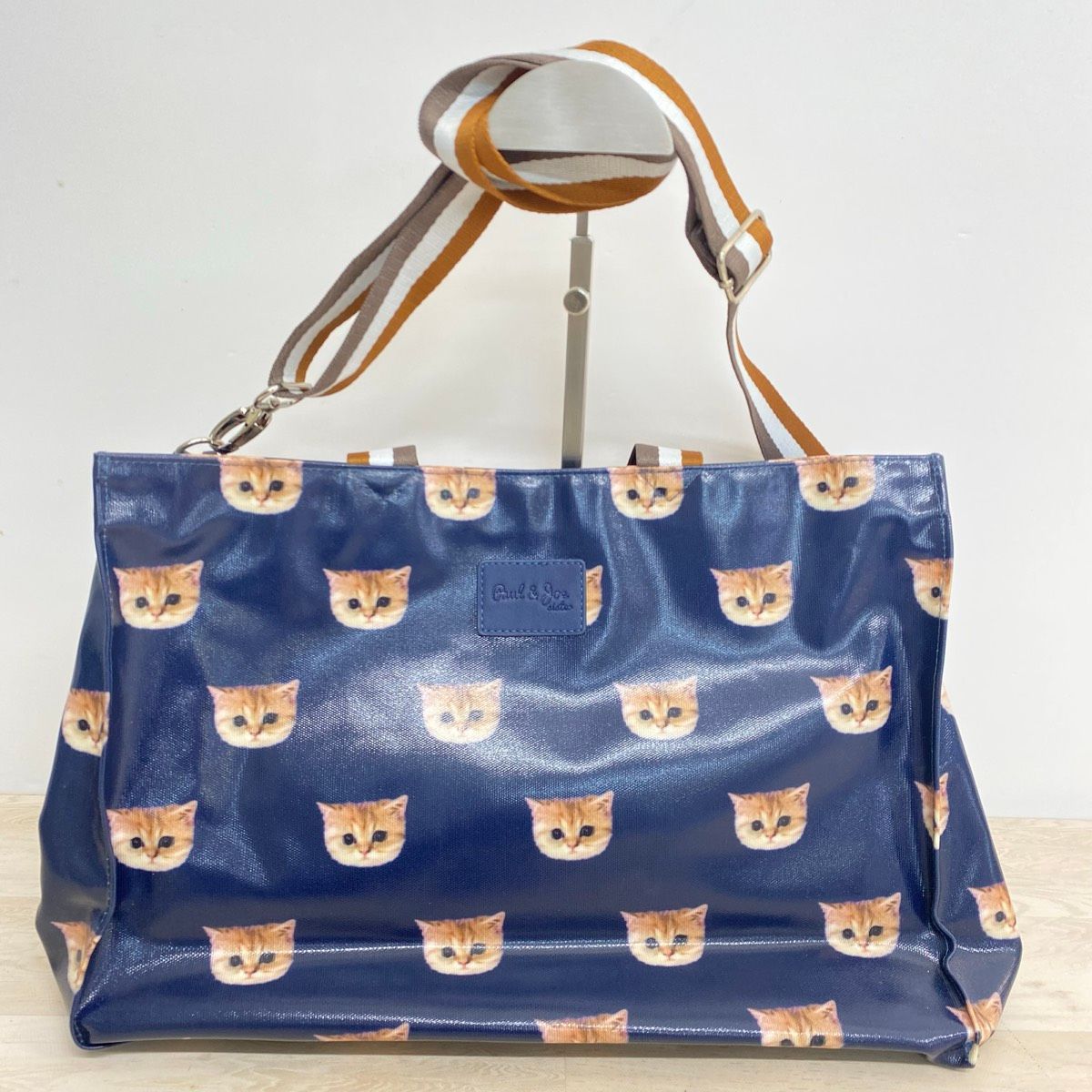 美品 PAUL & JOE sister 2WAY トートバッグ/ショルダーバッグ ネイビー 