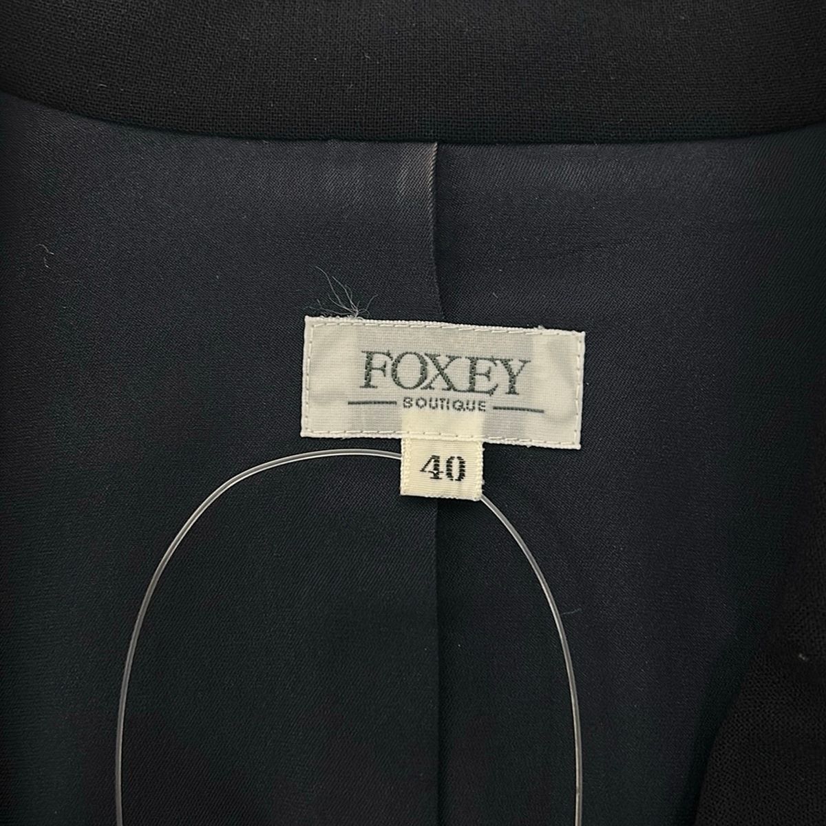 FOXY フォクシー ジャケット 40 ミッドナイトブルー チェーン ネイビー