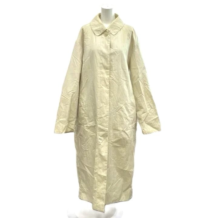 トゥデイフル TODAYFUL ロングコート 38 アイボリー 無地 ラウンドカラー 長袖 /NP ■GY06