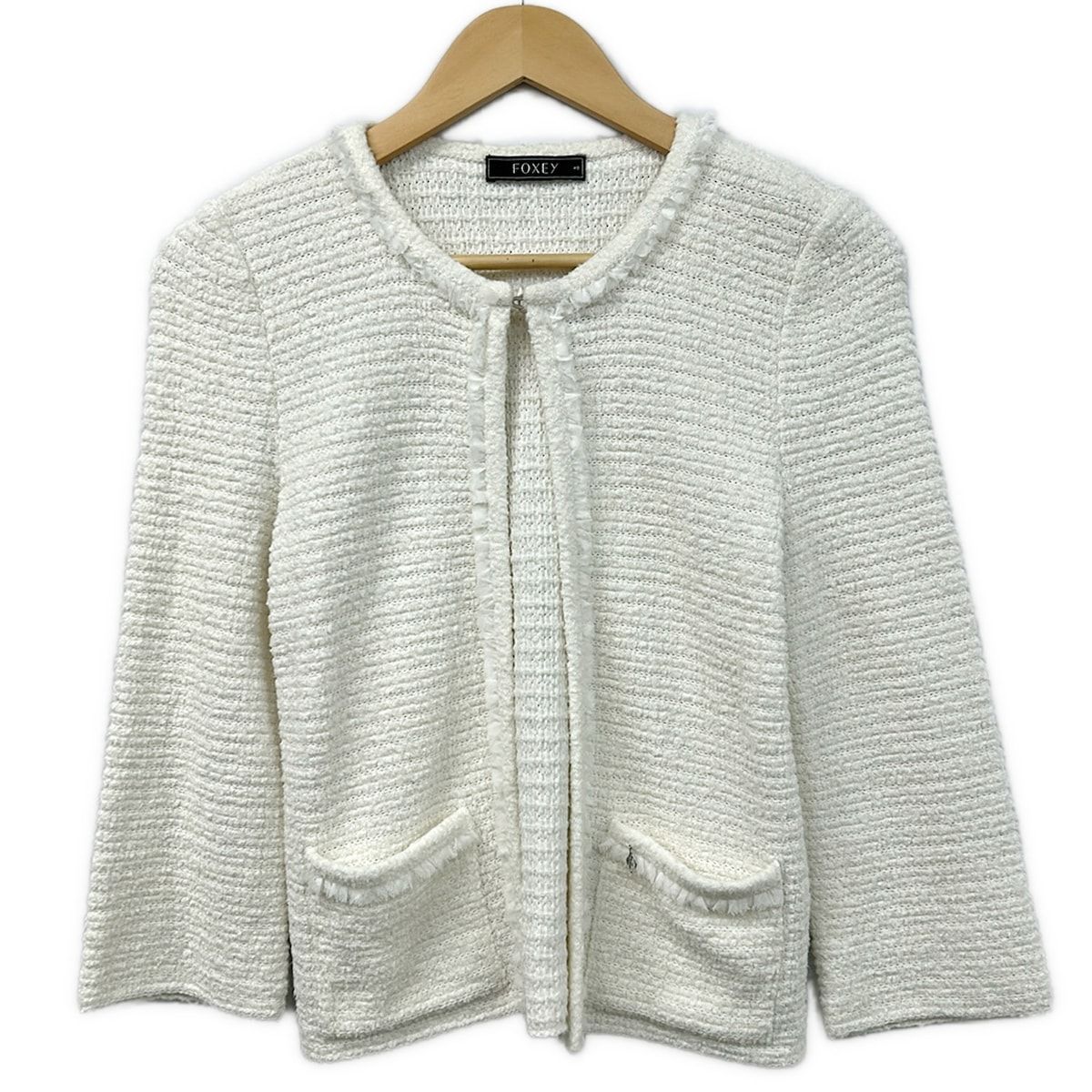 FOXEY(フォクシー) ジャケット サイズ40 M レディース美品 - 27428 白 長袖/春