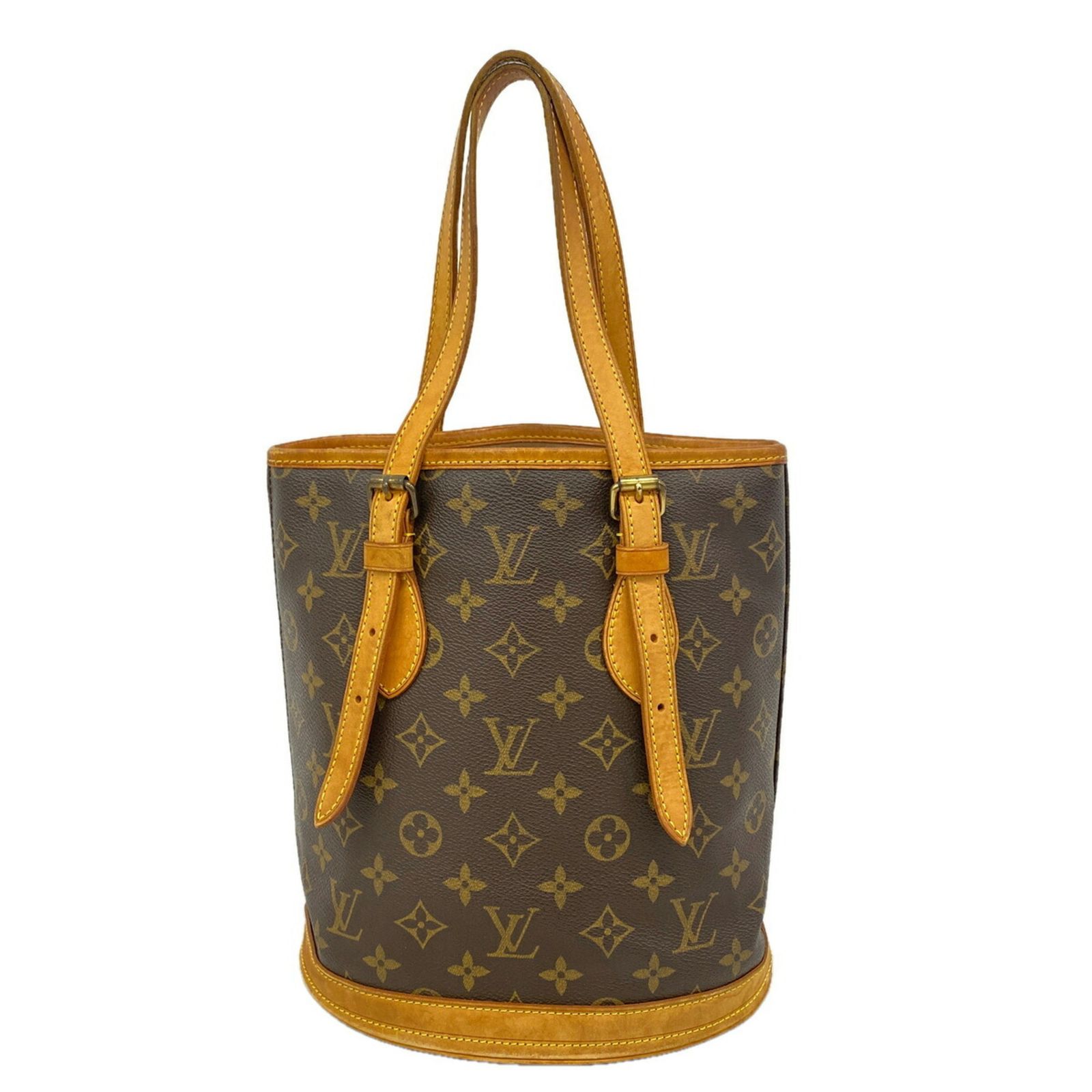 ルイ・ヴィトン(Louis Vuitton) ルイ・ヴィトン トートバッグ モノグラム バケットPM M42238 ブラウンレディース