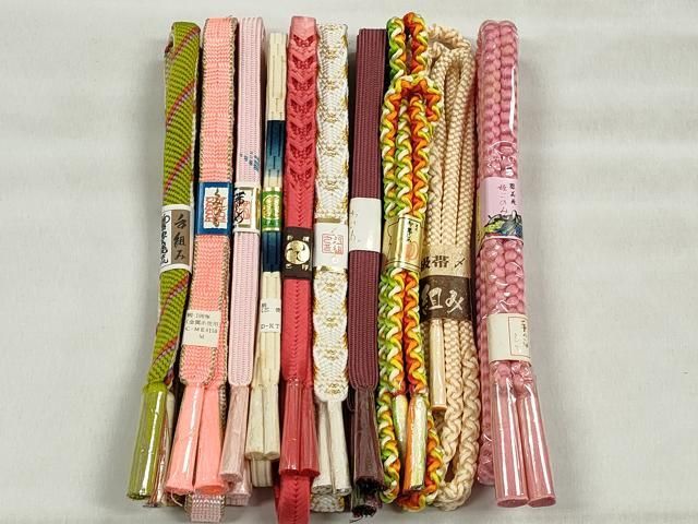 平和屋着物●和装小物　帯締め10本セット　高麗組　唐組　大和組　礼装用　逸品　未使用　CABK4991qe