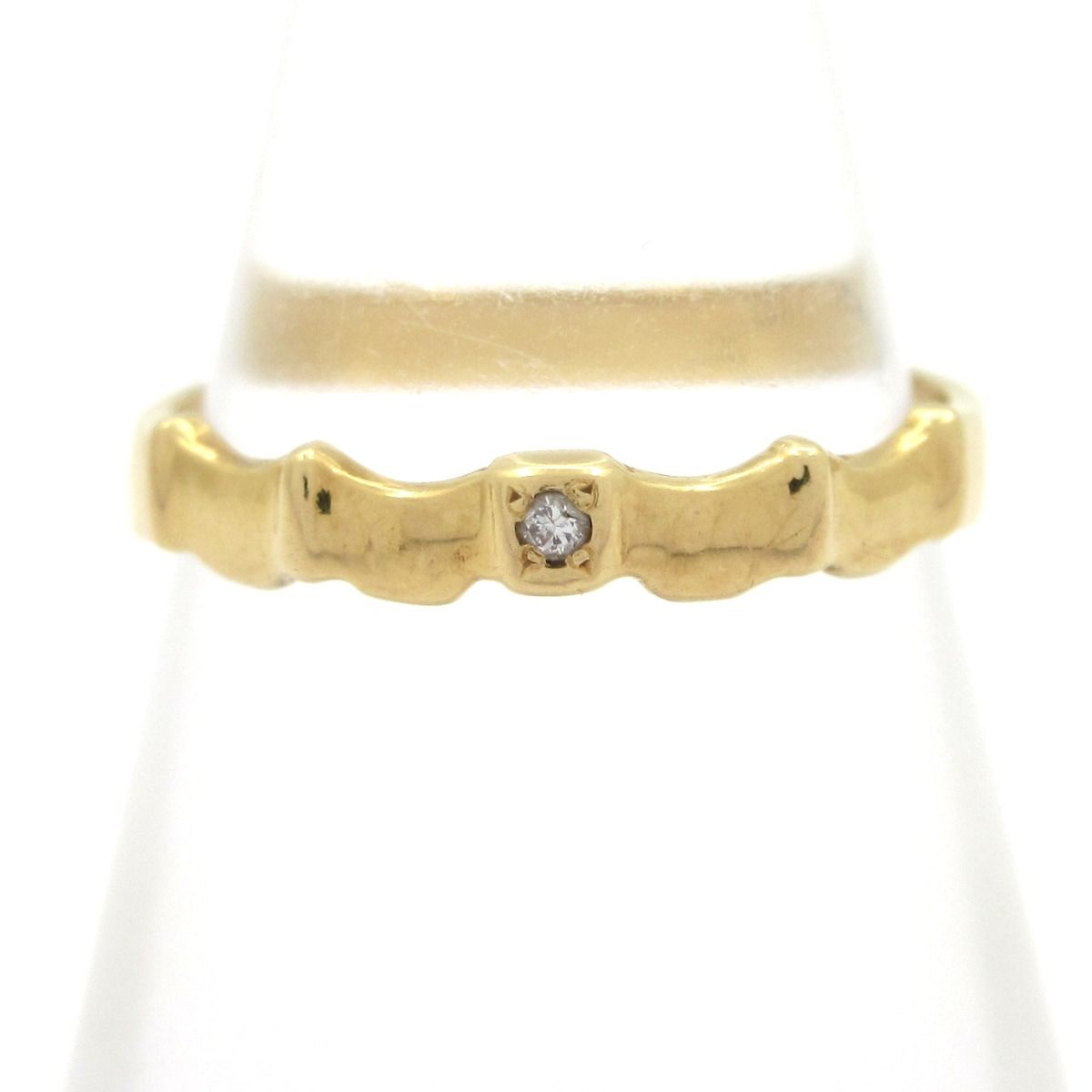 Unbranded(ノーブランド) リング K18YG×ダイヤモンド 1Pダイヤ約0.01ct/総重量1.3g