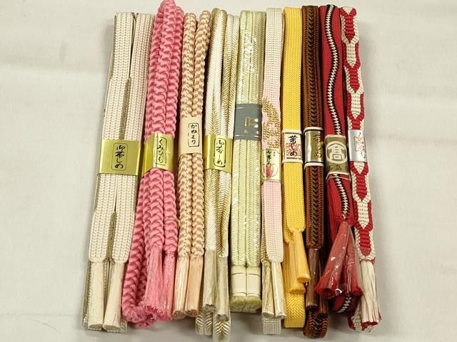 平和屋着物●和装小物　帯締め10本セット　礼装用　冠組　平源氏組　金糸　高島屋扱い　逸品　未使用　CABK5063qe 13,650円