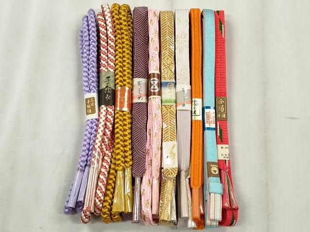 平和屋着物●和装小物　帯締め10本セット　礼装用　高麗組　笹浪組　金銀糸　そごう扱い　逸品　未使用　CABK5085qe 14,040円