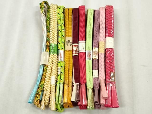 平和屋着物●和装小物　帯締め10本セット　笹浪組　奈良組　金糸　逸品　未使用　CABK5089qe 14,430円