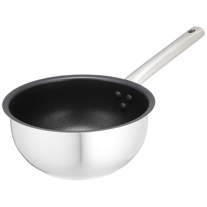 遠藤商事 業務用 ムラノ ソテーパン 18cm IH対応 18-8ステンレス/内面テフロン加工 ASTI201