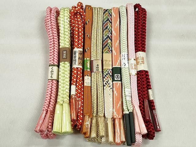 平和屋着物●和装小物　帯締め10本セット　冠組　礼装用　金糸　やまと誂製　高島屋扱い　逸品　未使用　CABK4836qe 14,235円