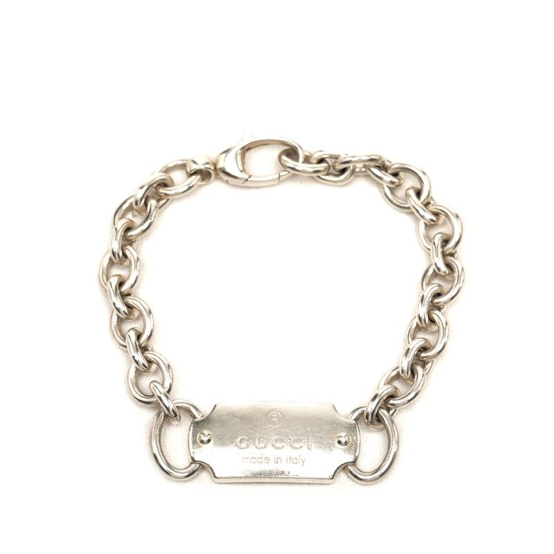グッチ ロゴプレート ブレスレット #17 SV925 シルバー レディース GUCCI【1-0281803】 17,850円