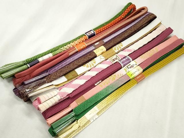 平和屋着物●和装小物 帯締め10本セット 高麗組 笹浪組 唐組 大和組 逸品 未使用 CABJ3873qe