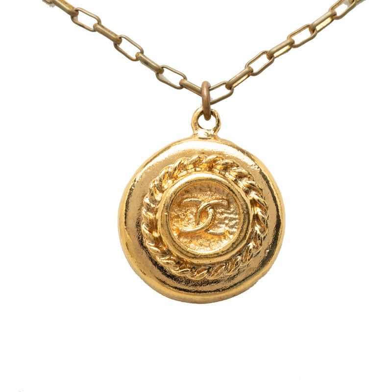 シャネル ココマーク チェーン ペンダント ネックレス ゴールド メッキ レディース CHANEL【1-0282193】