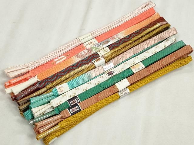 平和屋着物●和装小物　帯締め10本セット　高麗組　笹浪組　鴨川組　唐組　礼装用　金糸　逸品　未使用　CABJ3895qe 13,845円