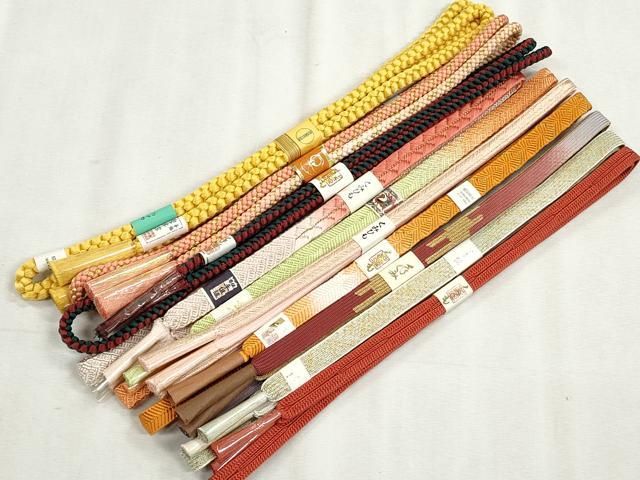 平和屋着物●和装小物　帯締め10本セット　高麗組　笹浪組　大和組　金糸　逸品　未使用　CABJ3898qe 13,845円