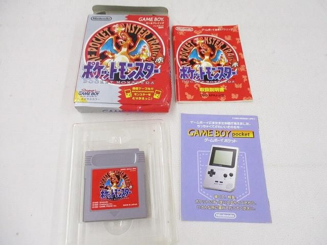 中古品 ゲーム ゲームボーイ ソフト ポケットモンスター 赤 箱説付き